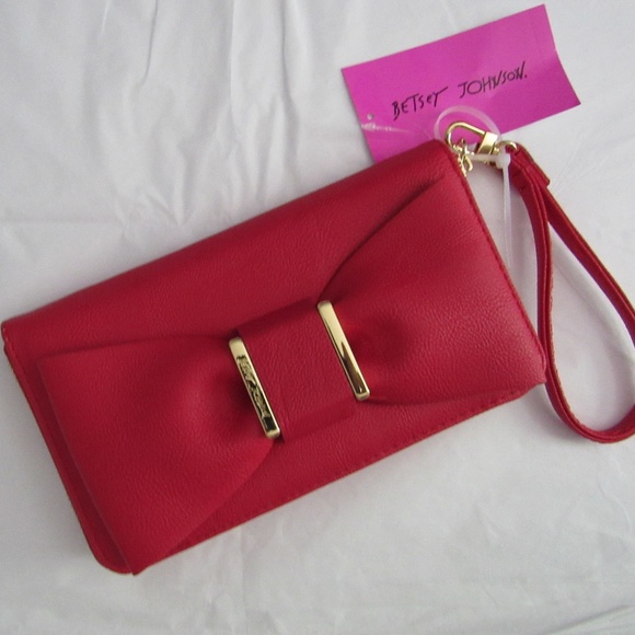 Betsey Johnson Handbags - Betsey Johnson wristlet bow wallet